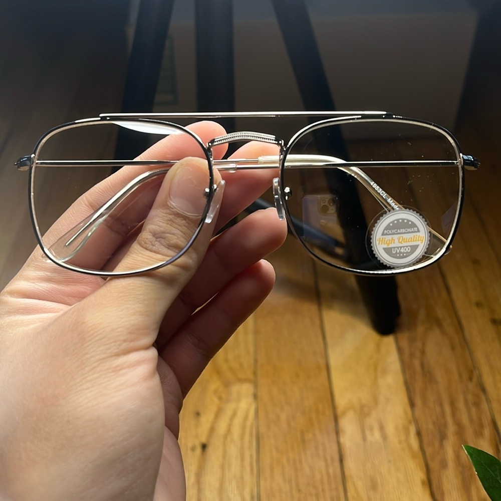Silver clear aviators 😍😍🔥🔥